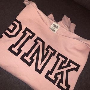 pink off the shoulder sweater
